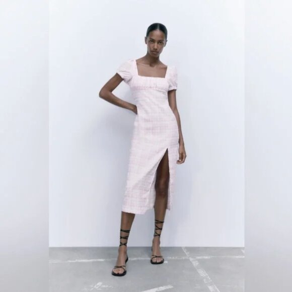 Zara Textured Midi Dress XS - Picture 1 of 7
